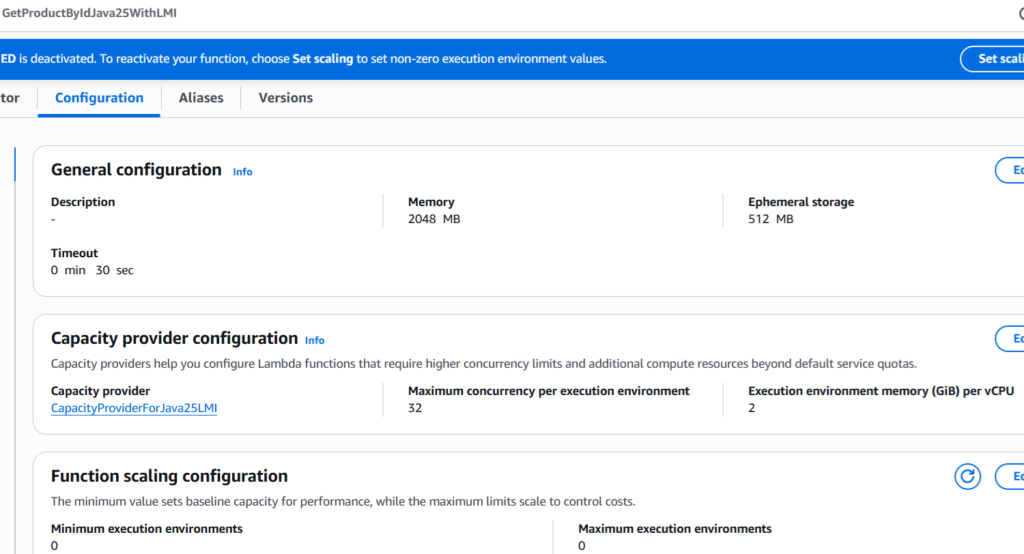 Created AWS Lambda function with the LLM compute type