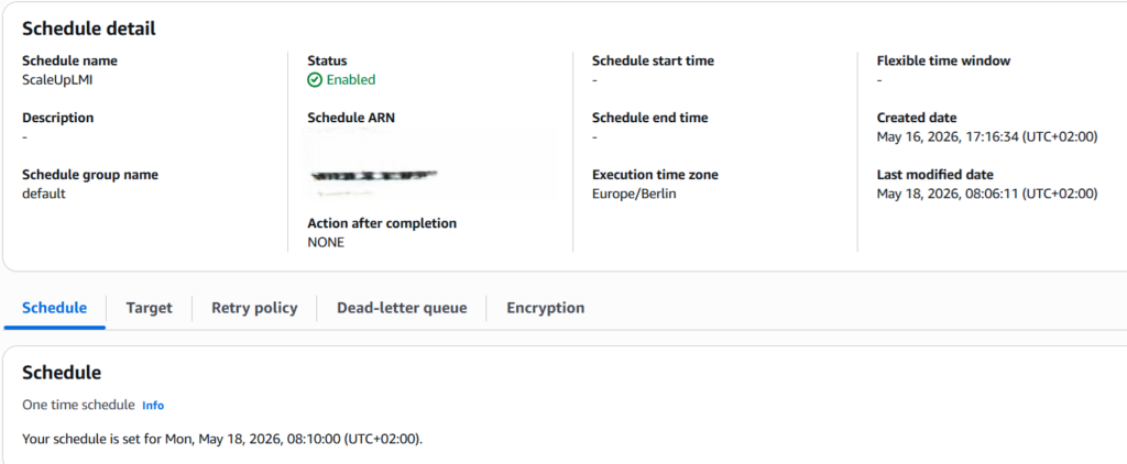 Create Amazon EventBridge Scheduler-1
